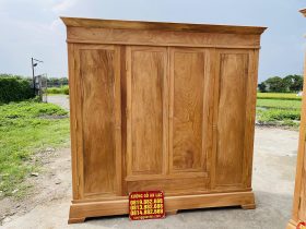 Mẫu tủ quần áo gỗ gõ đỏ hiện đại 24 bản mộc hoàn thiện của mẫu tủ quần áo hiện đại