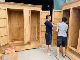Mẫu tủ quần áo gỗ gõ đỏ hiện đại 19 tủ quần áo gỗ gõ đỏ cao cấp