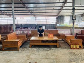 bộ sofa gỗ hương cao cấp