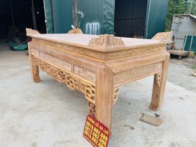 Án gian dơi ngũ phúc cỡ đại 2m57 gỗ gõ đỏ chú Hợp - Nam Định 13 bản mộc hoàn thiện của mẫu án gian gỗ gõ đỏ