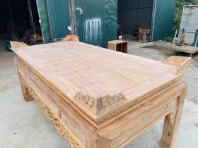 Án gian dơi ngũ phúc cỡ đại 2m57 gỗ gõ đỏ chú Hợp - Nam Định 17 mặt án gian khung tranh