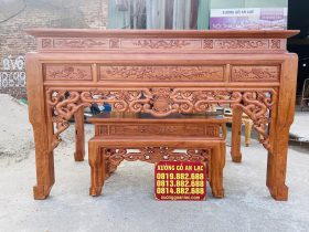 mẫu án gian thờ ngủ phúc và bàn cơm gỗ hương đá cao cấp