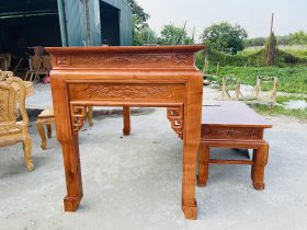 Mẫu án gian thờ ngũ phúc và bàn cơm 1m97 chú Hải - Bắc Ninh 17 mẫu án gian đục tỉa họa tiết tinh xảo