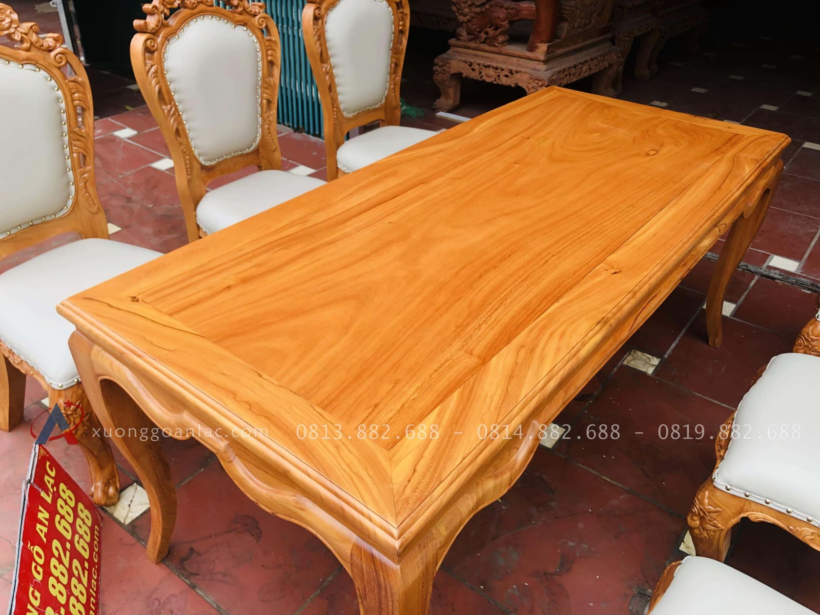 Bộ bàn ăn louis 6 ghế hoàng gia bọc đệm cao cấp (Chị Lan, An Giang) 23 bàn louis hoàng gia