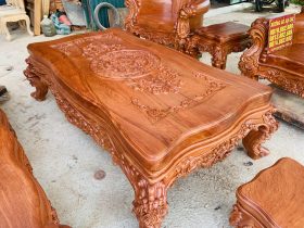 Bộ bàn ghế hoàng gia nguyên khối 6 món gỗ hương đá siêu vip (Anh Đông - Sóc Sơn ) 25 bàn trà gỗ hương đá nguyên khối