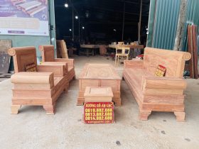 bộ bàn ghế pháo 6 món gỗ hương đá độc lạ