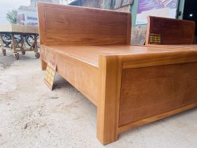 Giường trơn gỗ gõ dát phản 180x200cm 16 khung giường dày 5p