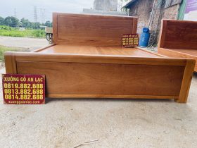 Giường trơn gỗ gõ dát phản 180x200cm 17 đuôi giường thiết kế trơn