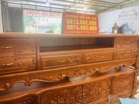 Kệ tivi hoàng gia phẳng 6 ngăn kéo gỗ hương đá cao cấp (Chú Bình, Nghệ An) 10 mẫu kệ tivi louis hoàng gia tân cổ điển