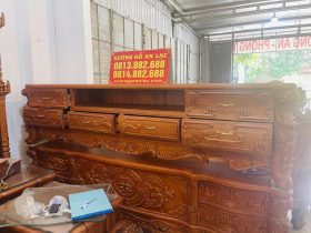 Kệ tivi hoàng gia phẳng 6 ngăn kéo gỗ hương đá cao cấp (Chú Bình, Nghệ An) 11 kệ tivi gỗ hương đá