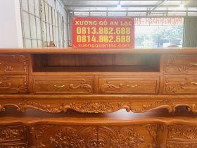 Kệ tivi hoàng gia phẳng 6 ngăn kéo gỗ hương đá cao cấp (Chú Bình, Nghệ An) 12 kệ tivi 6 ngăn kéo