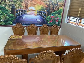 Bộ bàn ăn nguyên khối chữ nhật 8 ghế louis gỗ gõ đỏ hàng vip (Anh Khởi, Tp. Hồ Chí Minh) 28 bàn ăn gỗ gõ đỏ kèm mặt kính