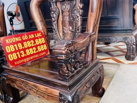 ghế đơn minh quốc voi gỗ mun hoa Lào