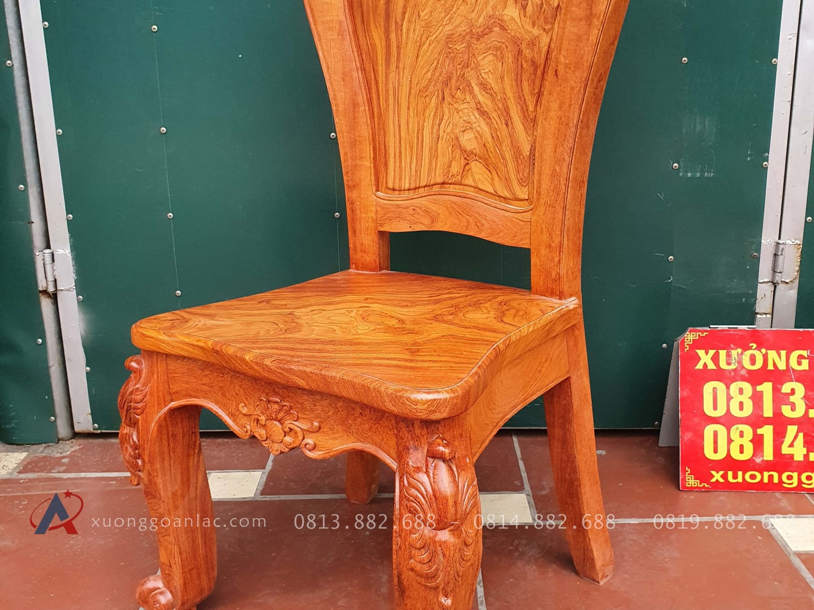 Mẫu ghế hoàng gia tuyển vân cực Vip gỗ hương đá 23 chương ghế dày 5p