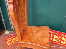 Mẫu ghế hoàng gia tuyển vân cực Vip gỗ hương đá 15 mặt ghế liền tấm dày 3p