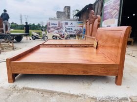 Giường 2m x 2m2 trơn hoàn thiện màu Hương sáng 9 giường ngủ hiện đại