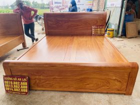 mẫu giường trơn hiện đại gỗ hương đá