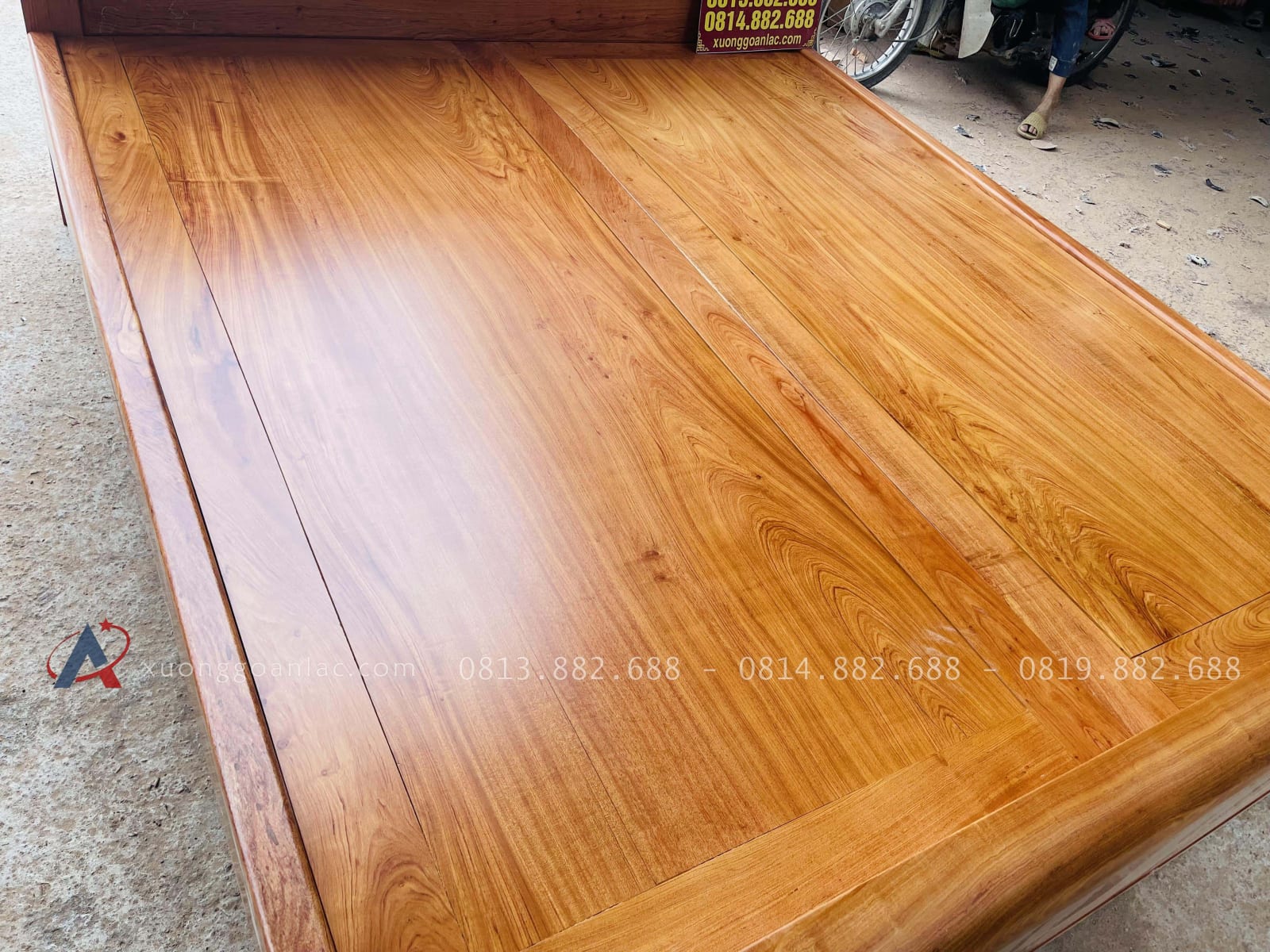 Giường trơn gỗ Hương dát phản 180x200cm 25 giường ngủ dát phản tấm