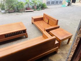 Ghế đôi gỗ gõ đỏ đóng hộp