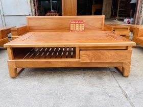 bàn trà 2 tầng kèm ngăn kéo