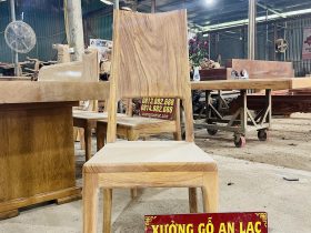 Bộ bàn ăn nguyên khối chữ nhật 8 ghế hiện đại gỗ gõ đỏ siêu vip (Anh Tùng, Thanh Hóa) 24 mẫu ghế ăn hiện đại