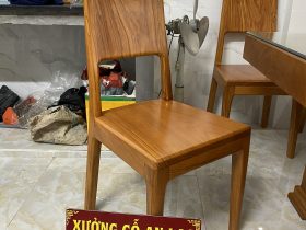 Bộ bàn ăn nguyên khối chữ nhật 8 ghế hiện đại gỗ gõ đỏ siêu vip (Anh Tùng, Thanh Hóa) 17 ghế gỗ gõ hiện đại