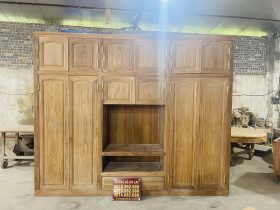 bản mộc mẫu tủ quần áo gỗ gõ đỏ cao cấp