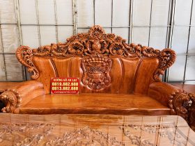 Mẫu bàn ghế hoàng gia nguyên khối 10 món gỗ hương đá (Chú Sang,Lộc Ninh) 22 bàn ghế louis hoàng gia gỗ hương đá nguyên khối