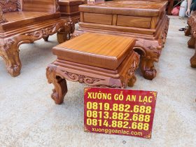 Bộ bàn ghế louis hoàng gia nguyên khối 6 món gỗ gõ đỏ của Chú Minh , Quy Nhơn 31 đôn ngồi hoàng gia gỗ hương đá