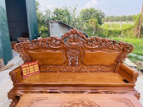 Bộ bàn ghế louis hoàng gia nguyên khối 6 món gỗ gõ đỏ của Chú Minh , Quy Nhơn 21 đoản dài louis hoàng gia tân cổ điển