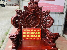 mặt trực diện của mẫu ghế đơn rồng đỉnh