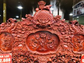 vách đoản đục tỉa hình tượng tứ linh