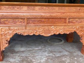 Bộ án gian thờ 2m17 gỗ hương đá hàng vip chân 16 (Lạng Sơn) 9 an gian thờ dơi ngũ phúc