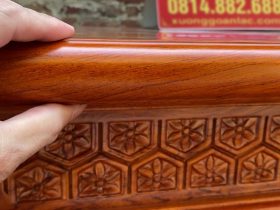 Bộ án gian thờ mẫu Triện Sen 2m17 (Thanh Hóa) 11 mặt khung tranh liền 1 lá