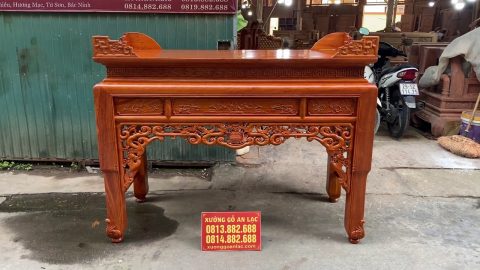 mẫu án gian thờ như ý gỗ hương đá