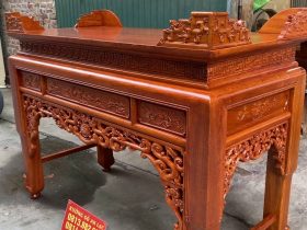 Án gian thờ như ý gỗ 1m75 hương đá chân 12 (Anh Bính - Lai Châu) 9 mẫu án gian gỗ hương đá
