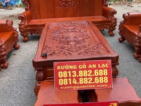 mẫu bàn ghế hoàng gia gỗ hương nguyên khối