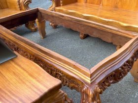 quây bàn gỗ gõ đỏ cao cấp