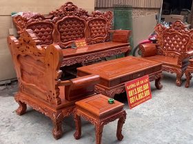 mẫu bàn ghế louis hoàng gia tân cổ điển 6 món