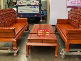 bàn ghế phù dung 4 món gỗ hương đá