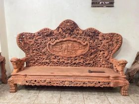 đoản dài cửu long bát mã gỗ hương đá