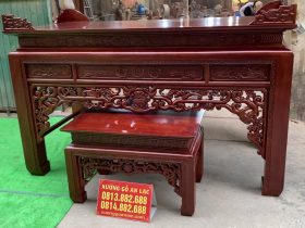 án gian thờ mẫu như ý gỗ hương đá
