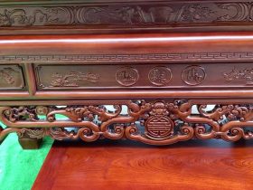Bộ án gian thờ mẫu như ý 2m17 giao Quảng Ninh 11 dạ dày 4p đục họa tiết