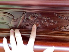 Bộ án gian thờ mẫu như ý 2m17 giao Quảng Ninh 12 cổ án gian đục cuốn thư hoa mai