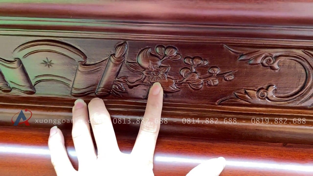 Bộ án gian thờ mẫu như ý 2m17 giao Quảng Ninh 19 cổ án gian đục cuốn thư hoa mai