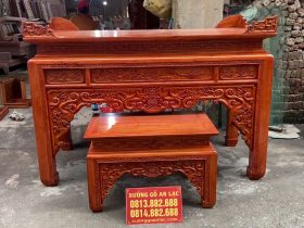 bộ án gian như ý kèm bàn cơm gỗ hương