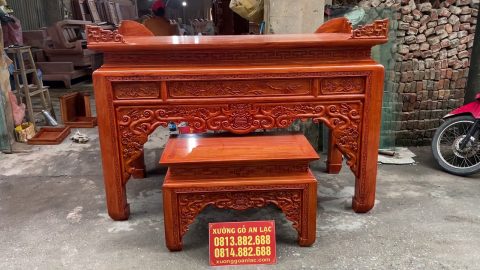 bộ án gian như ý kèm bàn cơm gỗ hương