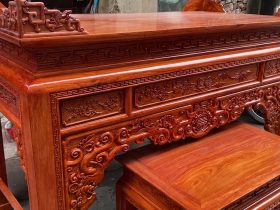 Bộ án gian thờ Như ý kèm bàn cơm 1m97 gỗ hương đá (Sơn La) 11 mẫu án gian như ý dạ nền