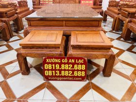 bộ đôi đôn ngồi gỗ gõ đỏ