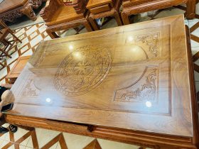 Mặt bàn chữ nhật gỗ gõ đỏ